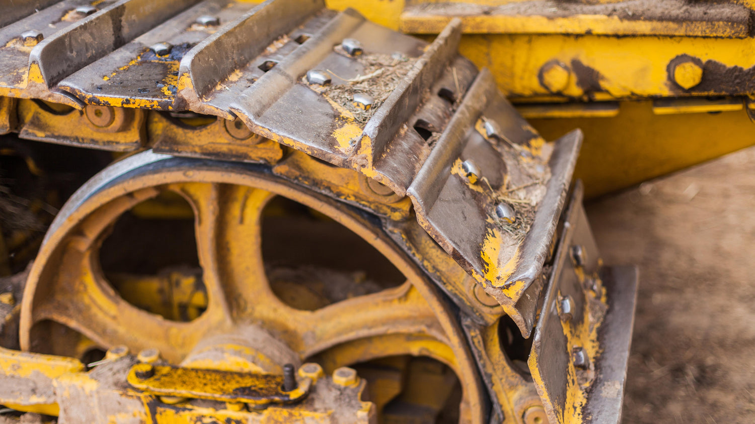 steel tracks, sprockets, idler, on a dozer
